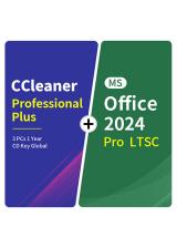 CCleaner Professional Plus 3 PCs 1 Year CD Key Global+MS Office2024 Pro LTSC  Pack